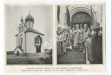 Novinový článek "Svěcení ruské kaple na Olšanech"