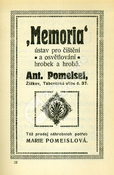 Reklama firmy Memoria